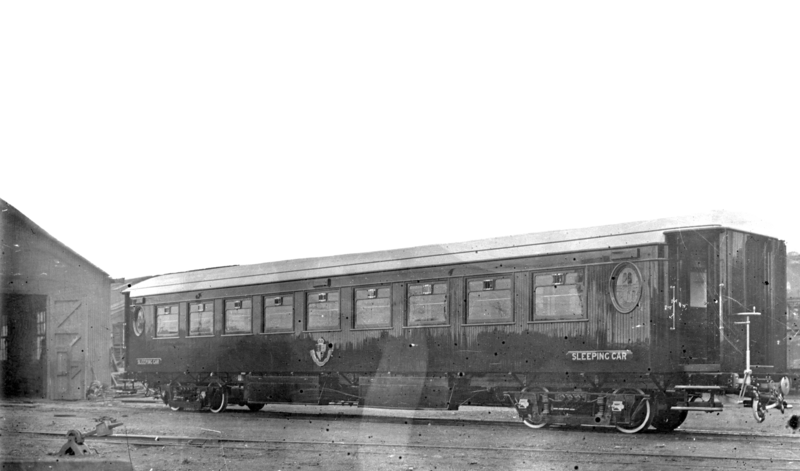 File:Railway sleeping carriage at Hillside Railway Workshops, 1925. ATLIB 295239.png