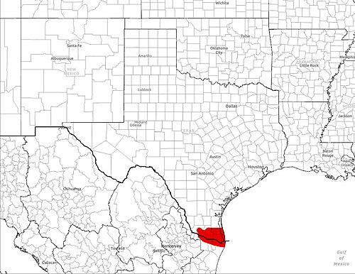 Map of the Lower Rio Grande Valley