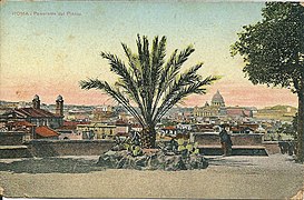 La terrasse du Pincio en 1918.
