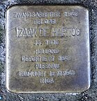 Ruesselsheim am Main Stolperstein Bahnhofsplatz Opel portal Izaak de Hartog.jpg