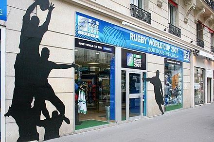 The official Rugby World Cup shop in Paris