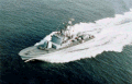 ספינה מדגם סער 3 בחימוש נגד מחבלים. שני טילים בלבד ותותח אורליקון במקום מוצב מצטודד קדמי.