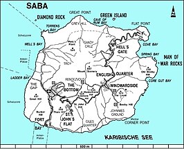 Kaart van Saba