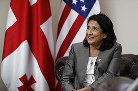 Salome Zourabichvili with Georgian and U.S. Flags background.jpg