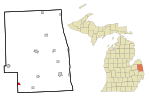 Thumbnail for File:Sanilac County Michigan Incorporated and Unincorporated areas Brown City Highlighted.svg