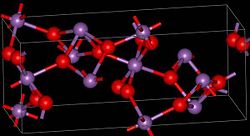 Kristallstruktur von Antimon(III,V)-oxid