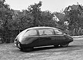 نمونهٔ اولیهٔ خودرو اشلورواگن (Schlörwagen) (۱۹۳۹) - در پی آزمون‌های تونل باد، ضریب پَسار ۰/۱۱۳ را به دست آورد