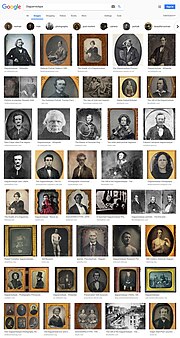 Thumbnail for File:Screenshot of Google Images search for 'Daguerreotype ' - 2019-04-01.jpg