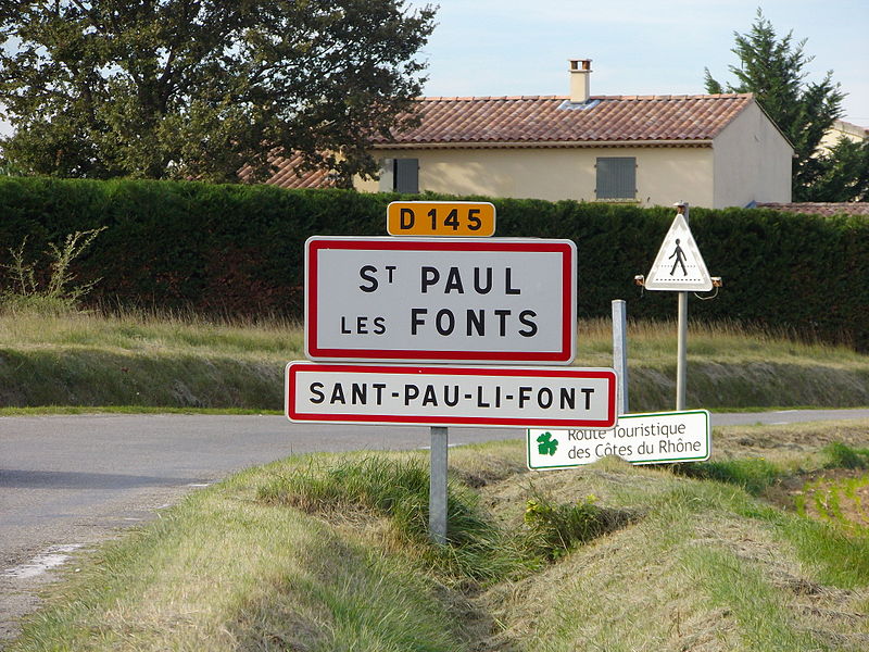 File:Signalisation Saint Paul les-Fonts - Sant Pau Li Font.JPG