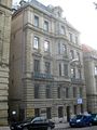 Mehrfamilienhaus, Historismus (Neobarock), 1890–1891, Stuttgart, Silberburgstraße 187. Gedenktafel für de:Theophil Wurm, Landesbischof der Evangelischen Landeskirche in Württemberg, der hier von 1929–1943 wohnte.