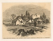 Site of first house in New Hampshire, present mansion constructed in 1750, by Gov. W. B. Wentworth (NYPL Hades-247509-423903).jpg