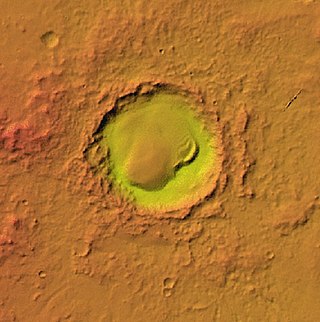 <span class="mw-page-title-main">South (Martian crater)</span> Crater on Mars