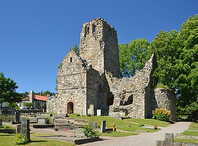 Ruins of the St Olof Church at Sigtuna, Sweden