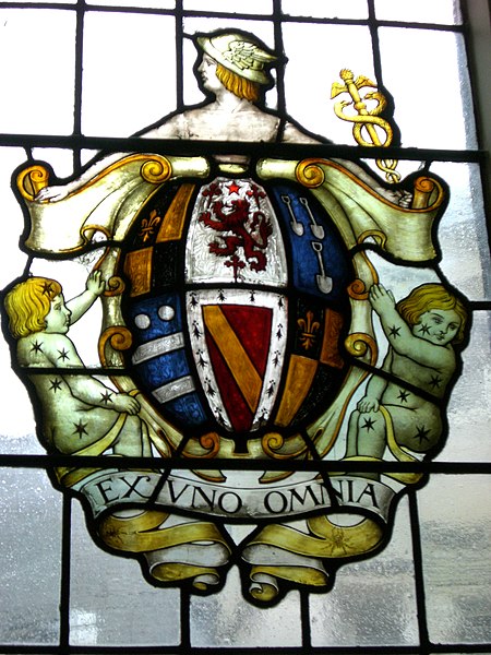 File:Stained glass - Elias Ashmole coat of arms.jpg