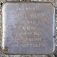 Stolperstein Stuttgart - Arminstraße 38 - Hermine Mayer.jpg