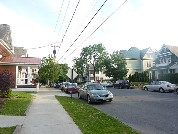 A typical residential street in Mechanicville