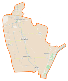 Mapa lokalizacyjna gminy Suchy Dąb