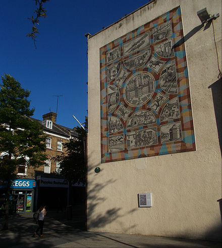 Sutton High St and the mosaic