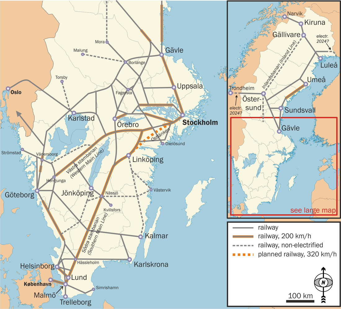 High-speed rail in Sweden