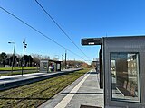 La station "Traité de Rome" de la ligne 12 Express du tramway d'Île-de-France