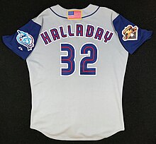 Roy Halladay Used Blue Jays 2001 911 Jersey - Game Used Only