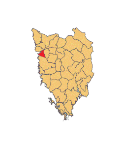 položaj općine Tar-Vabriga na karti Istarske županije