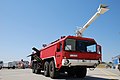 Véhicule anti-incendie à l'aéroport de Neubrandenbourg.