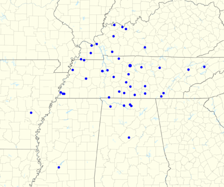 Map of radio affiliates