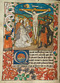 The Crucifixion Christ dead on the Cross, with the Virgin Mary, John and the Three Maries mourning (f. 92v).jpg