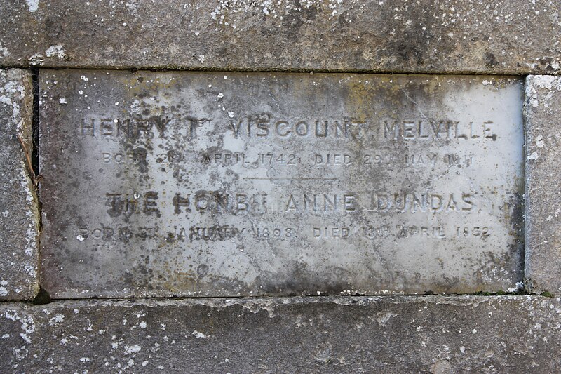 File:The simple stone to Henry Dundas, in the family vault. Old Lasswade Kirkyard.JPG