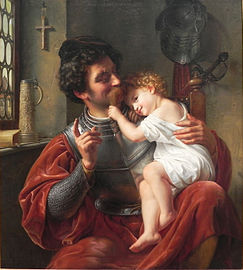 Theodor Hildebrandt – Krieger und Kind, 1832