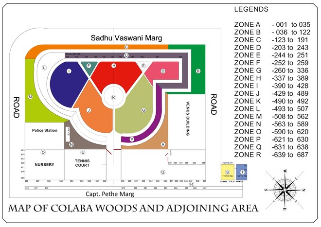 Map of Colaba Woods
