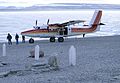 On Beechey Island at seamen graves of Franklin expedition (Nunavut, Canada)