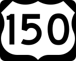 Straßenschild des U.S. Highways 150