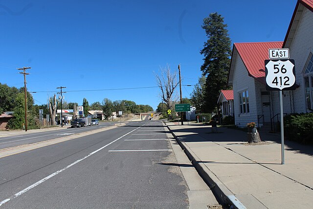 US 56 & US 412 eastbound in Springer