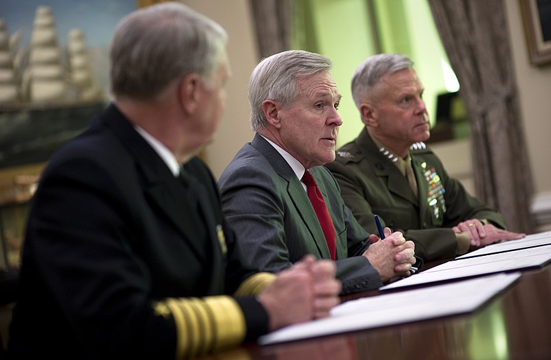 File:US Navy 110314-N-5549O-023 Chief of Naval Operations (CNO) Adm. Gary Roughead, left, Secretary of the Navy (SECNAV) the Honorable Ray Mabus, and Co.jpg