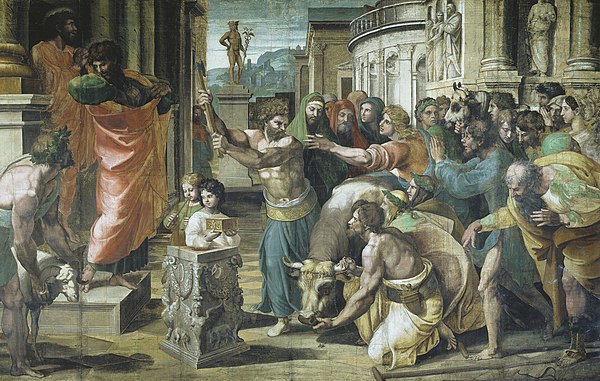 The Sacrifice at Lystra by Raphael, 1515.