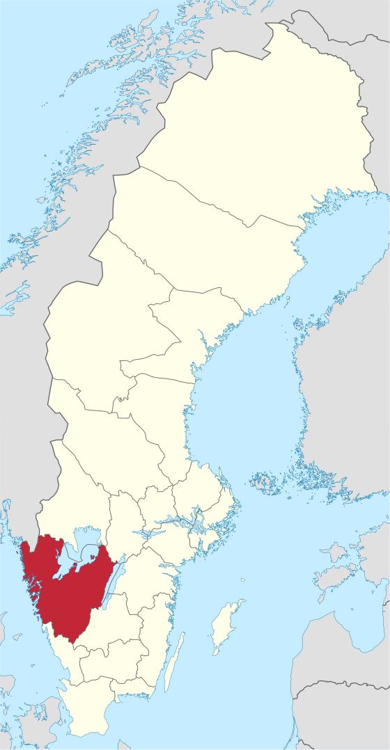 Localisation de Comté de Västra Götaland