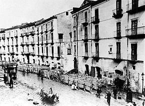 Via Roma in Gragnano, circa 1900.