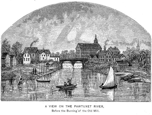 Pawtuxet River, 1886 engraving.