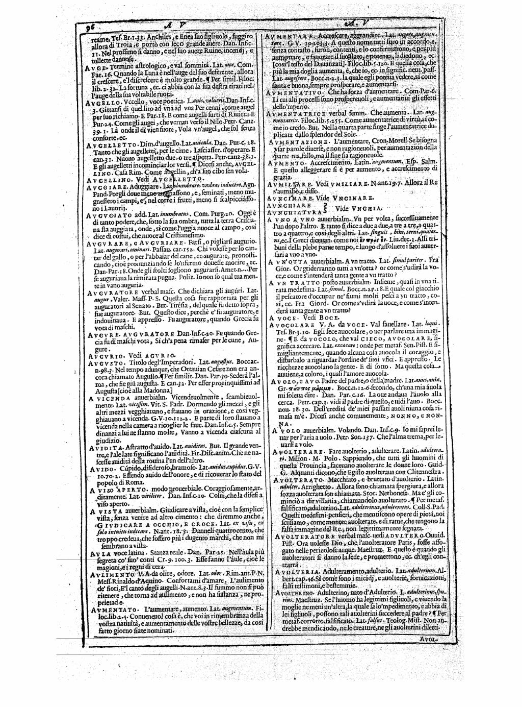 Pagina Vocabolario Degli Accademici Della Crusca 1623 A Djvu 125 Wikisource