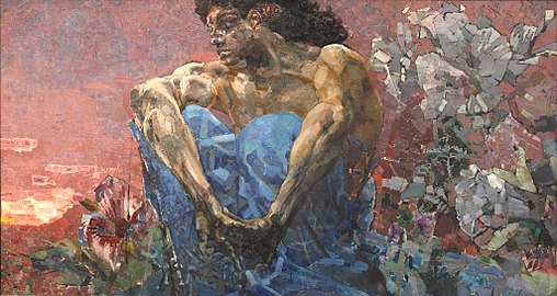 Peinture de Mikhail Vrubel "Démon assis", 1890