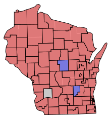 Assembly partisan composition
Democratic: 2 seats
Socialist: 8 seats
Independent: 1 seat
Republican: 89 seats WI Assembly Partisan Map 1927.svg