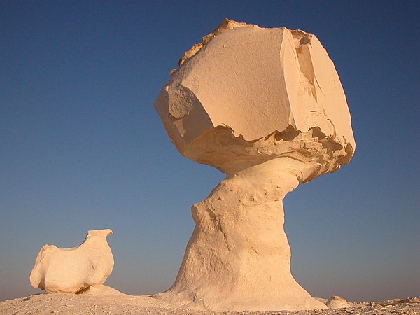 Natural rock formation at Farafra, Egypt