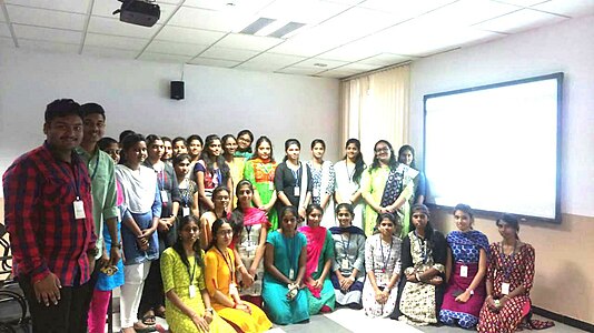 Group picture with the participants of wikiorientation at Dr.GR Damodaran College of Science