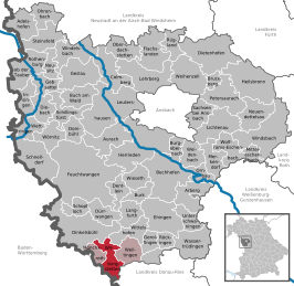 Kaart van Wilburgstetten