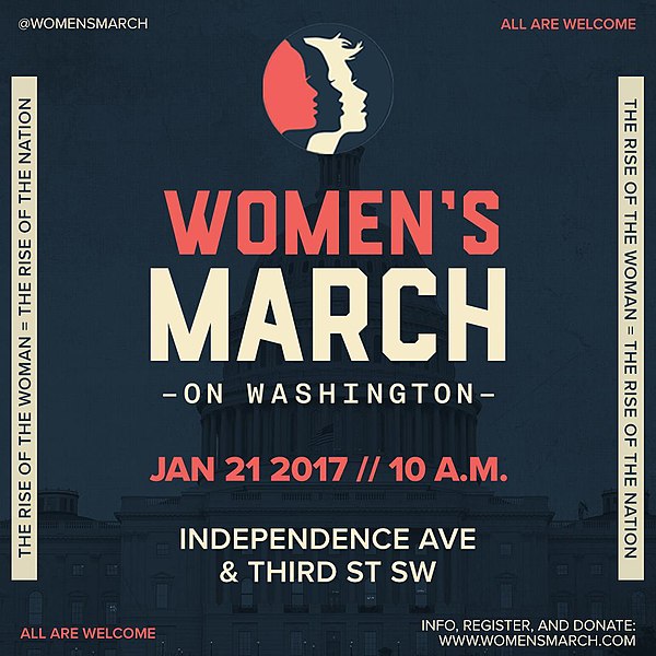 Poster created by the official Women's March on Washington organizers