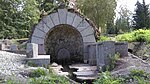 Gruta-primavera en el Parque Alexander de Tsarskoye Selo.  Arquitecto S. Danini.  proyecto de 1896