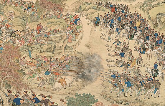 Сражение при Ешилькуле, 1759, уйгуры-кашкарцыvsманьчжуро-монголы-ханьцы.jpg