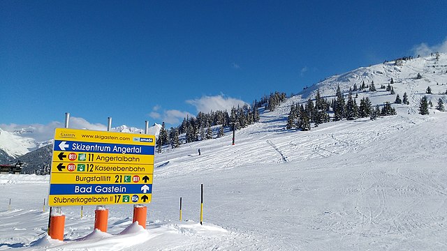 Ski run in Gastein Valley resort